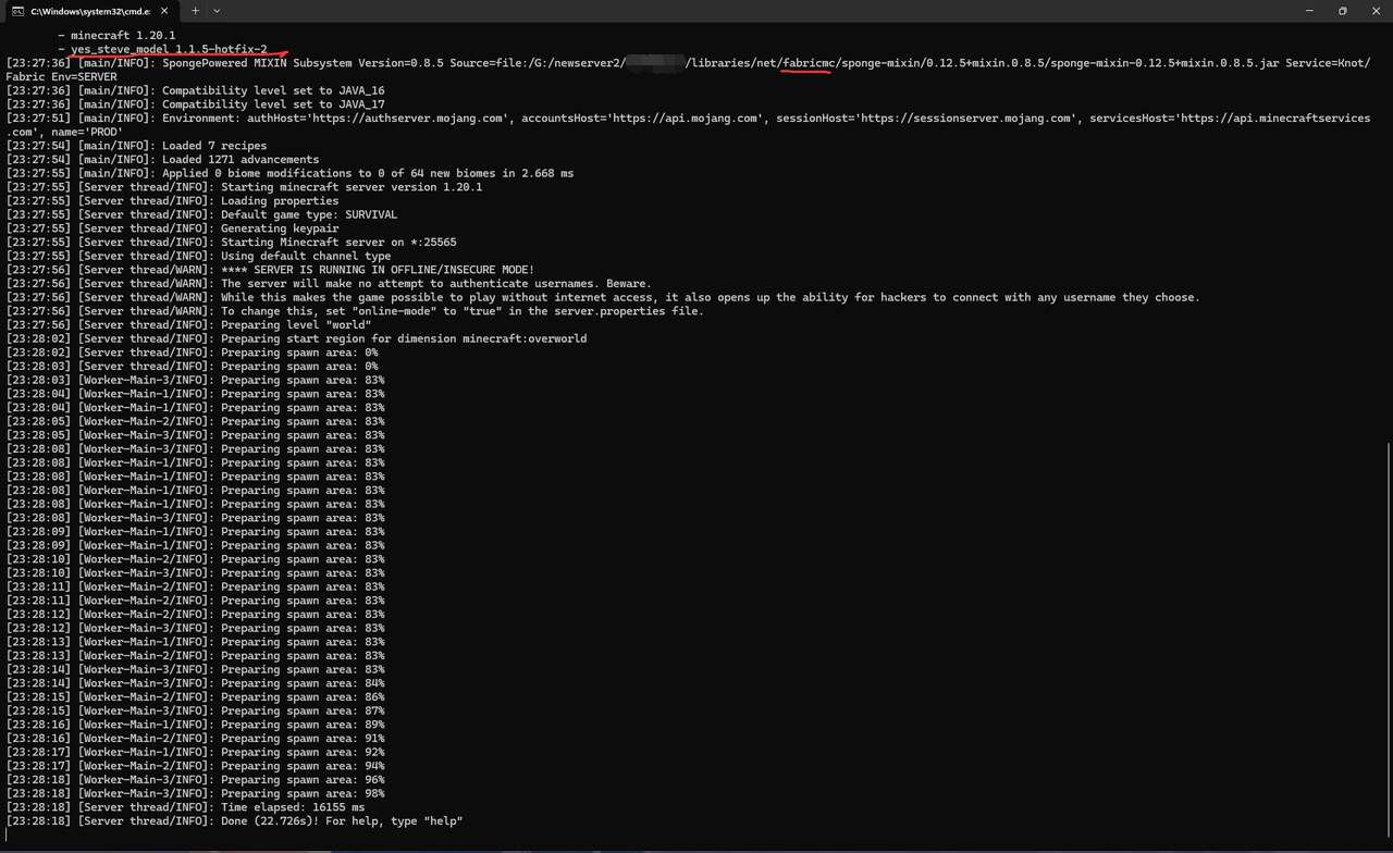 服务器似乎能正常运行