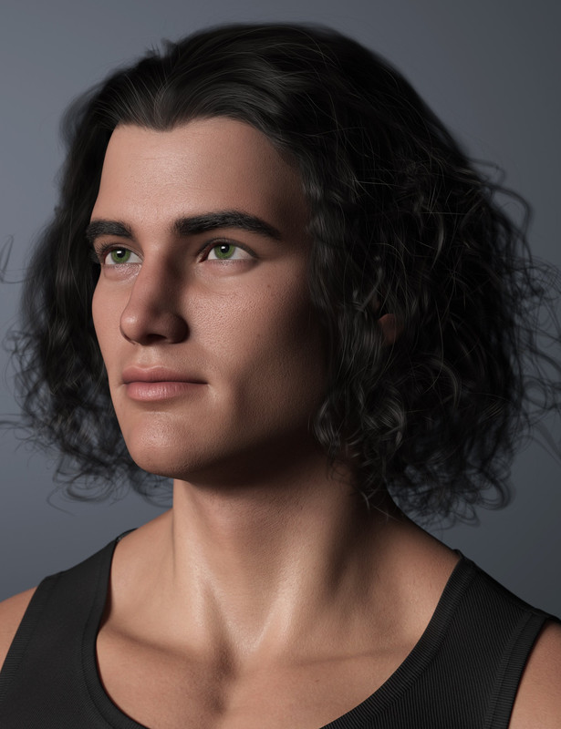 Curly Swept Style Hair for Genesis 8 and Genesis 8.1 Males Curly Swept Style Hair for Genesis 8 and Genesis 8.1 Males