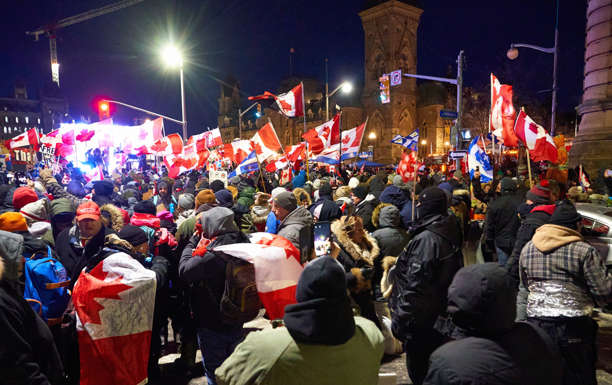 Suman casi 200 personas arrestadas en protestas de Canadá