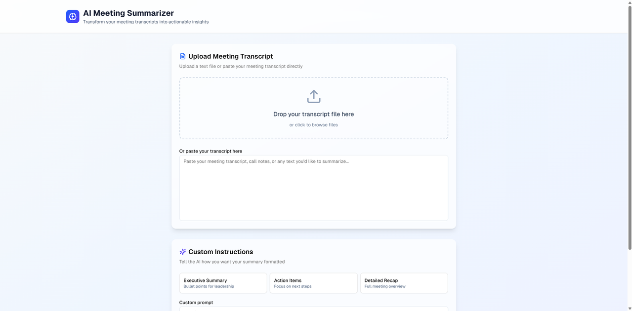 AI Meeting Summarizer