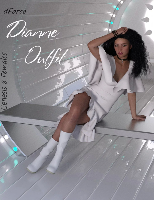 dForce Dianne Outfit for Genesis 8 Female(s) dForce Dianne Outfit for Genesis 8 Female(s)