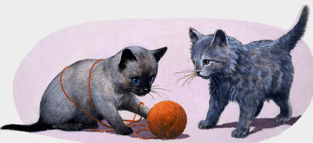 English-School-Kittens-playing-with-a-ball-of-wool-Meister-Drucke-75793