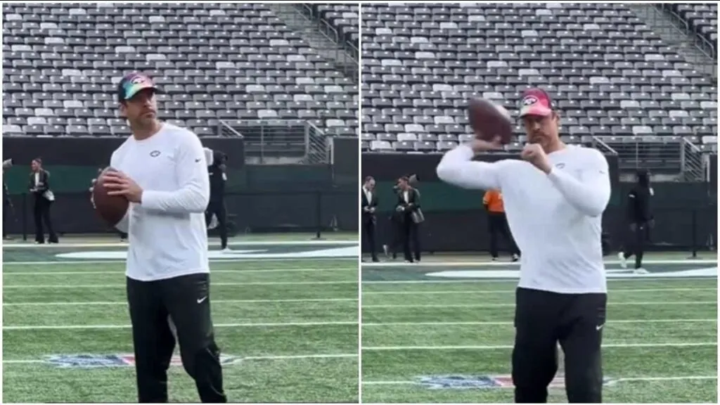 Aaron Rodgers regresa al MetLife Stadium e ilusiona a la afición de los NY Jets