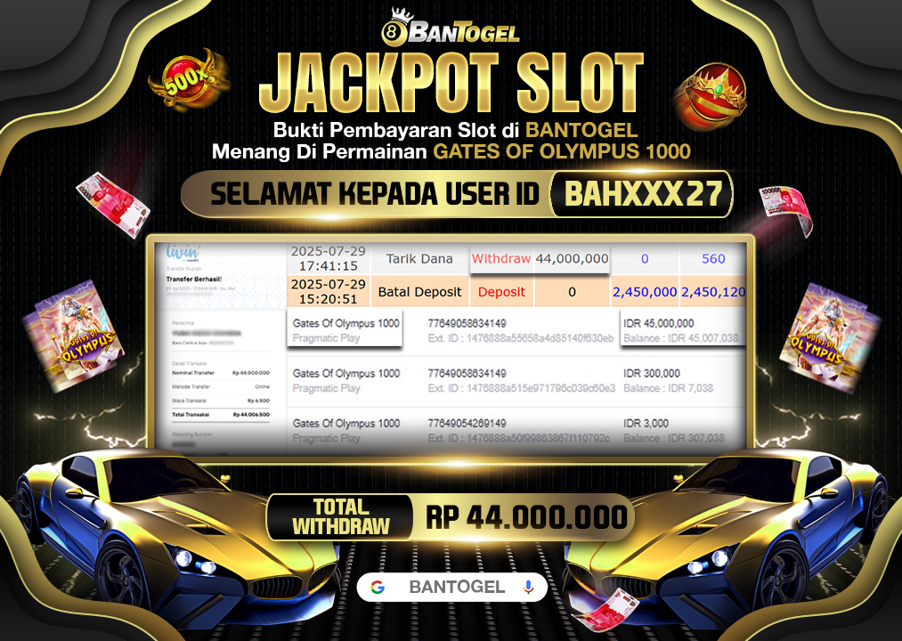 BUKTI JACKPOT LUNAS BANTOGEL