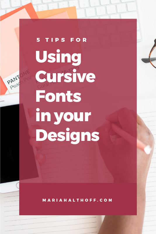 There’s no doubt that cursive fonts are one of the most popular trends in typography right now. And it’s not hard to see why! Check out my top 5 tips for effectively using cursive fonts in your designs.