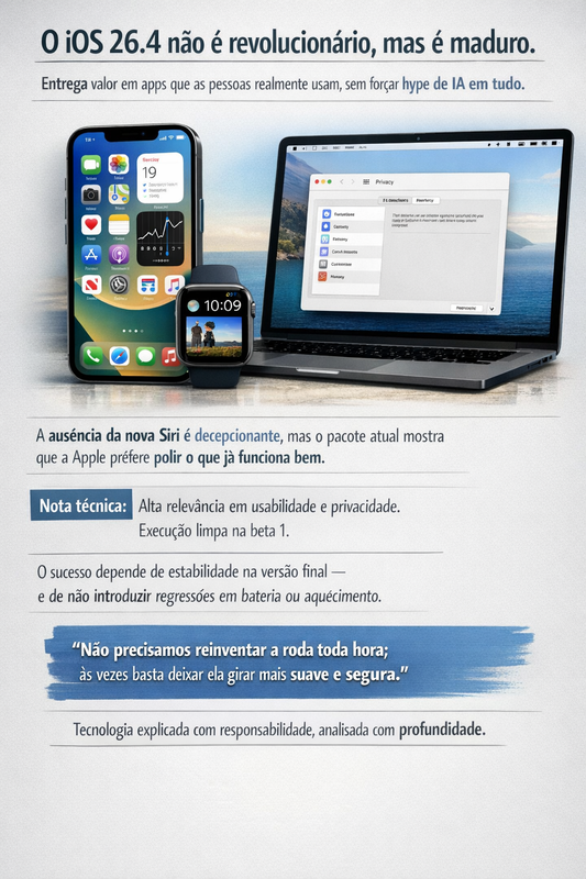 9 recursos que chegarão aos iPhones com o iOS 26.4; confira a lista