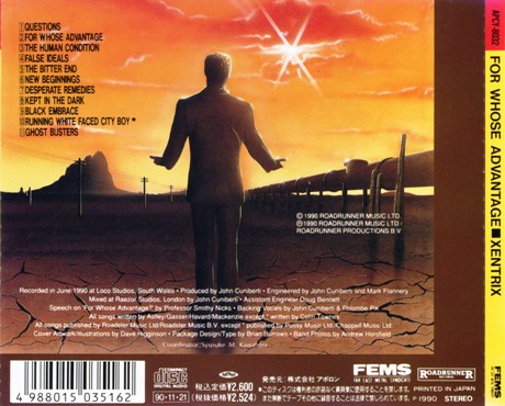 Xentrix - For Whose Advantage (1990) [Japan Edition] Lossless
