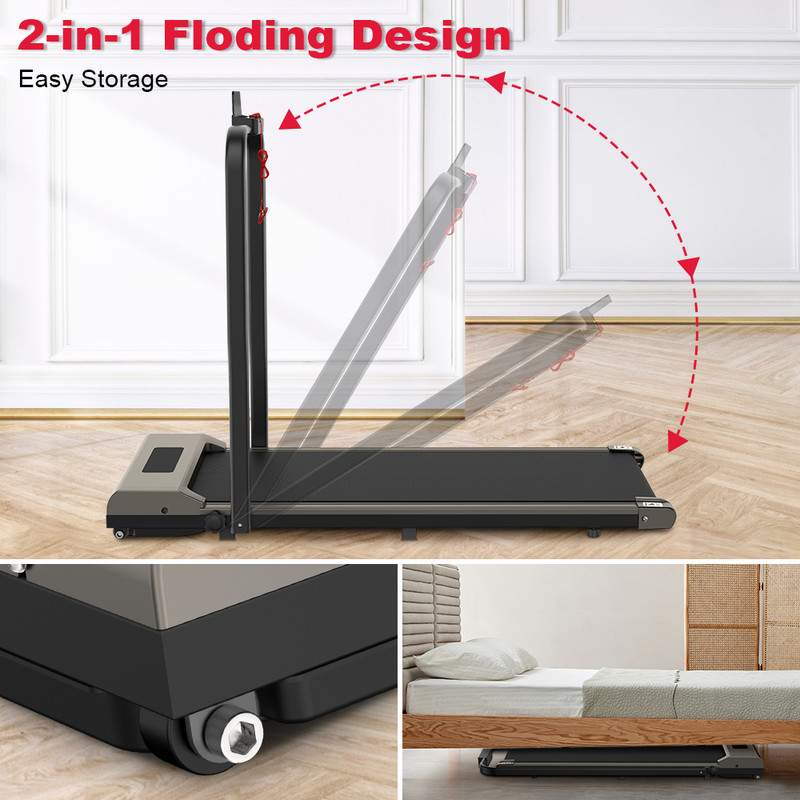 Tapis Roulant Pieghevole - Tapis Roulant Elettrico Bigzza - Velocità Regolabile 1-10 Km/h - Con Bracciolo E Display LCD Grigio 12 Tapis Roulant Pieghevole - Tapis Roulant Elettrico Bigzza - Velocità Regolabile 1-10 Km/h - Con Bracciolo E Display LCD Grigio -Armonia Casa