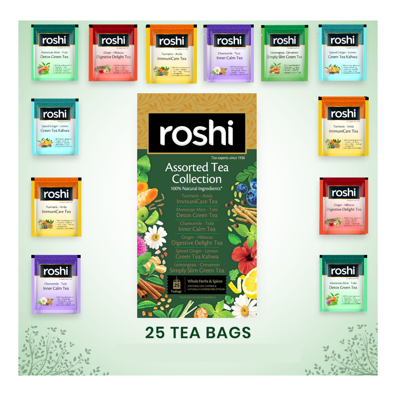 Roshi Assorted Green & al Tea Collection (25 Teabags)