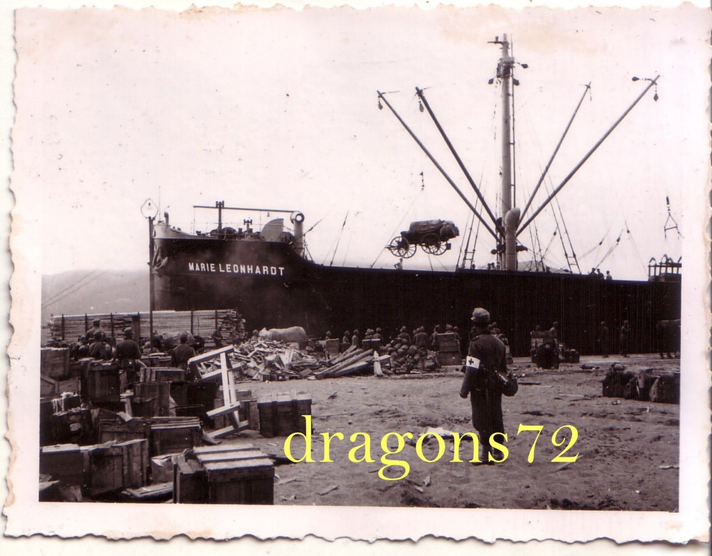 Foto Norwegen Gebirgsjäger Ankunft,Hafen Sani Kr