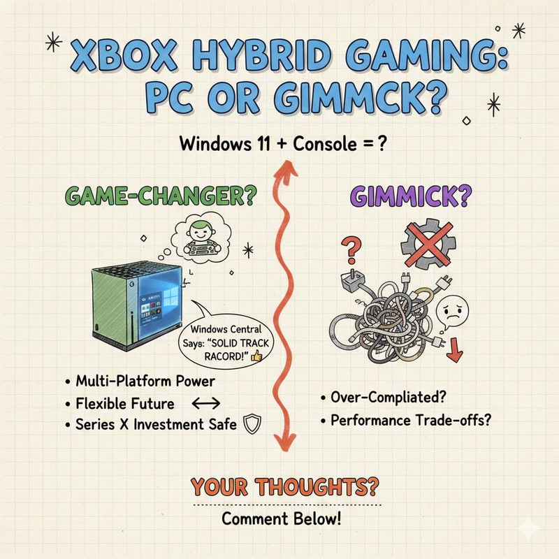 Sleek next-gen Xbox console concept with glowing lights, evoking future gaming hardware