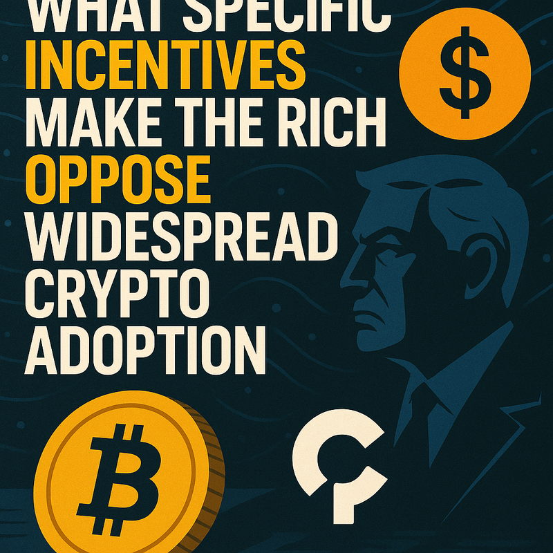 What specific incentives make the rich oppose widespread crypto adoption