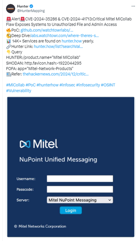 Schwachstelle in Mitel MiCollab-Telefonanlage