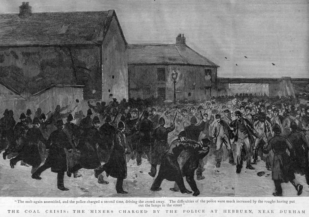 Hebburn-Miners-1800s-Strike-drawing-2