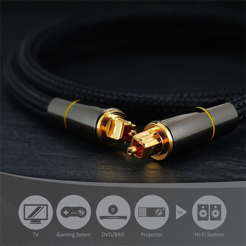 HIFI 5.1 Digital Fiber Optical Audio Cable Toslink TV Box PS4 Speaker Soundbar HIFI 5.1 Digital Fiber Optical Audio Cable Toslink TV Box PS4 Speaker Soundbar