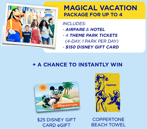 Coppertone Instant Win Game and Sweepstakes: Soak Up Amazing Prizes This Summer
