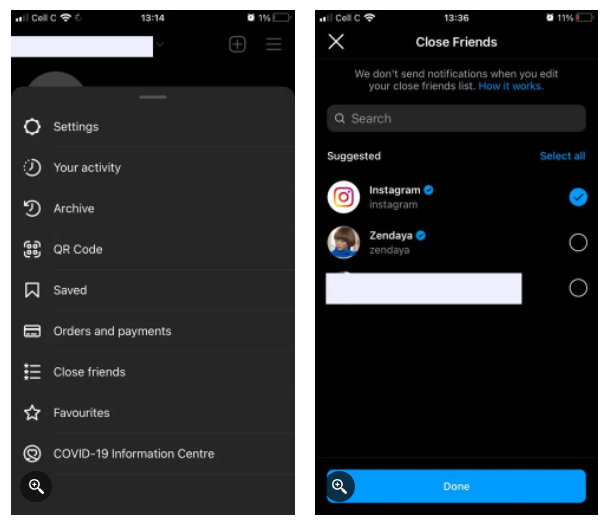 Cómo compartir una historia con tus amigos cercanos en Instagram