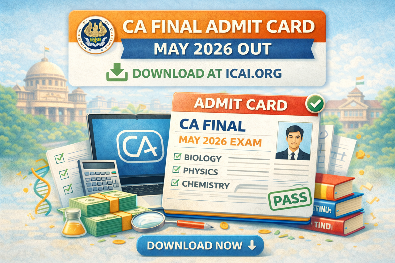 CA Final Admit Card May 2026 hall ticket download