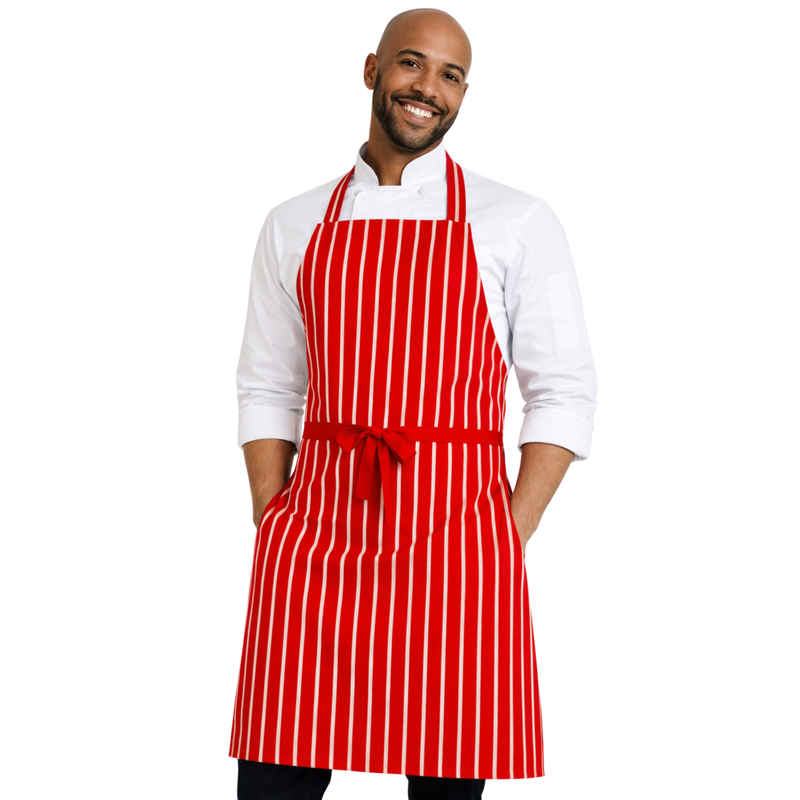 Red White Striped Apron