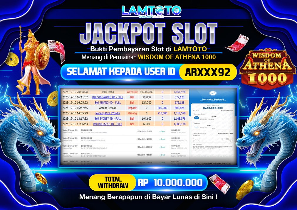 BUKTI JACKPOT LUNAS LAMTOTO