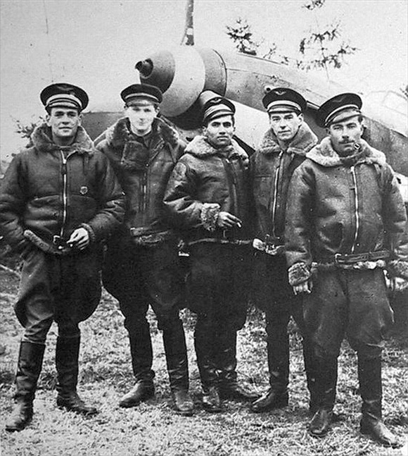 Algunos pilotos del Normandie-Niemen