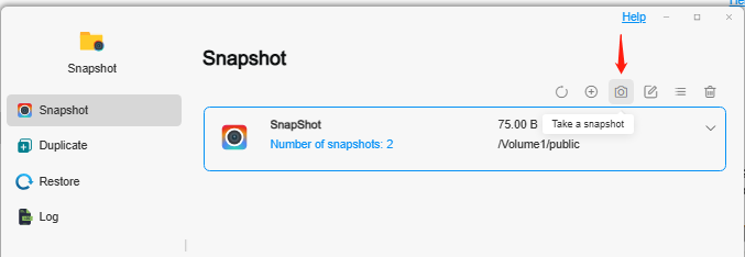 TakeShareFolderSnapshotManually