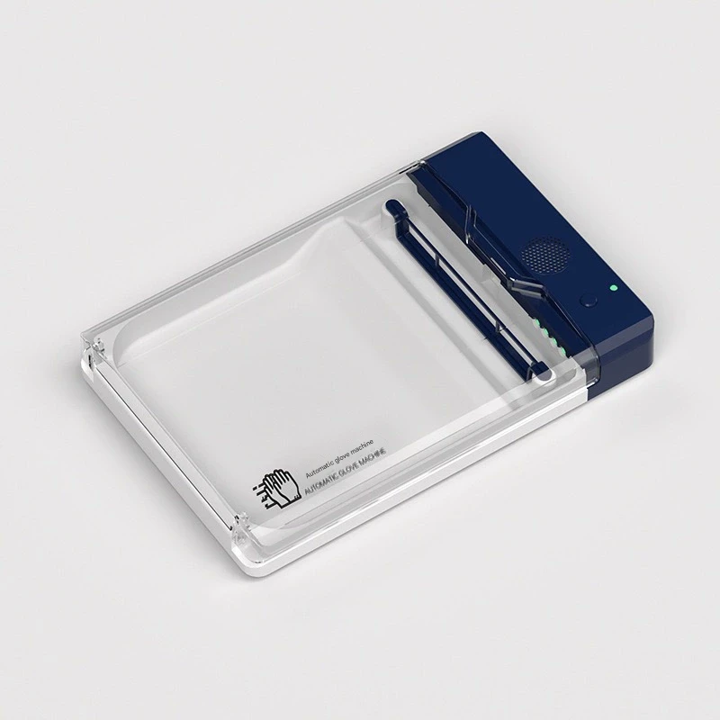 Automatic Disposable Glove Dispenser Machine with UV Sterilization - Quick & Hygienic Gloving,Gloves not included(Dark Blue)