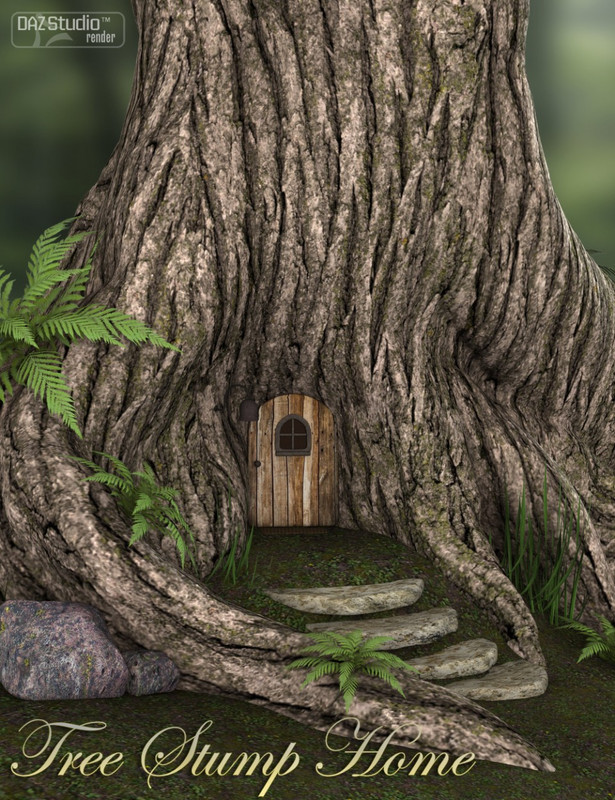 00 main tree stump home daz3d