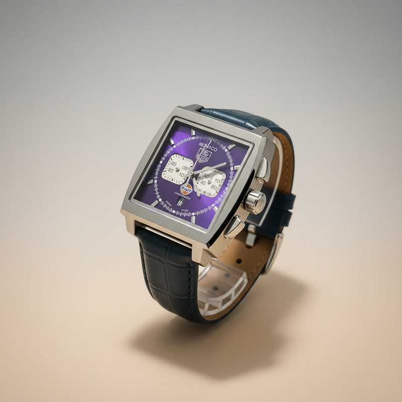 Black ceramic watch with sapphire crystal glass and rubber strap