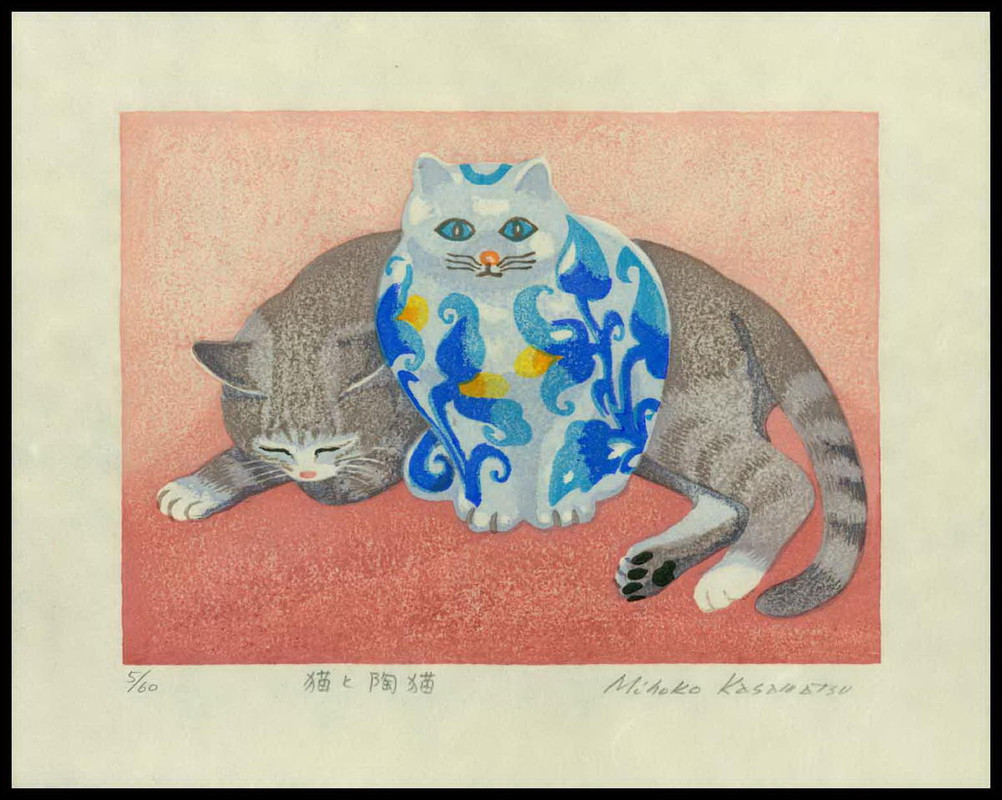 Kasamatsu-Mihoko-No-Series-Cat-and-Cat-Statue-00041456-080705-F12