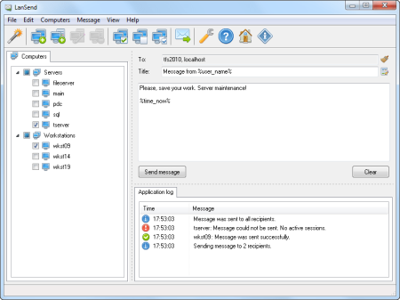 LizardSystems LanSend 3.2.0 Build 111