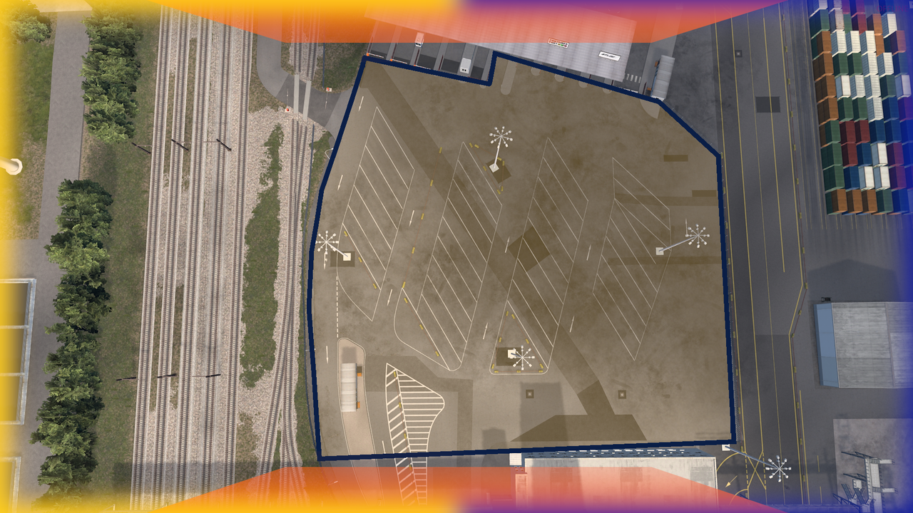 Hamburg - Parking Area - Port