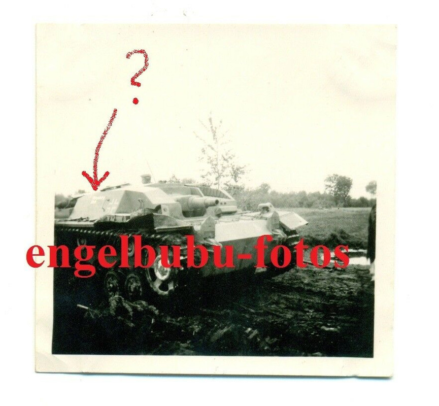 FOTO - STURMGESCHÜTZ - PANZER - AUFSCHRIFT