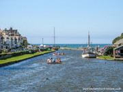 The sea end of the Bude Canal, Cornwall.