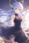 1girl, Hoshino Yumemi (planetarian), {{{{{black dress}}}}}, small breasts, class s-1539483477