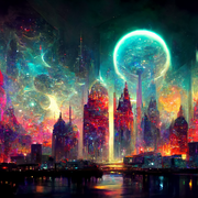 A Glowing, Cosmic Astral City