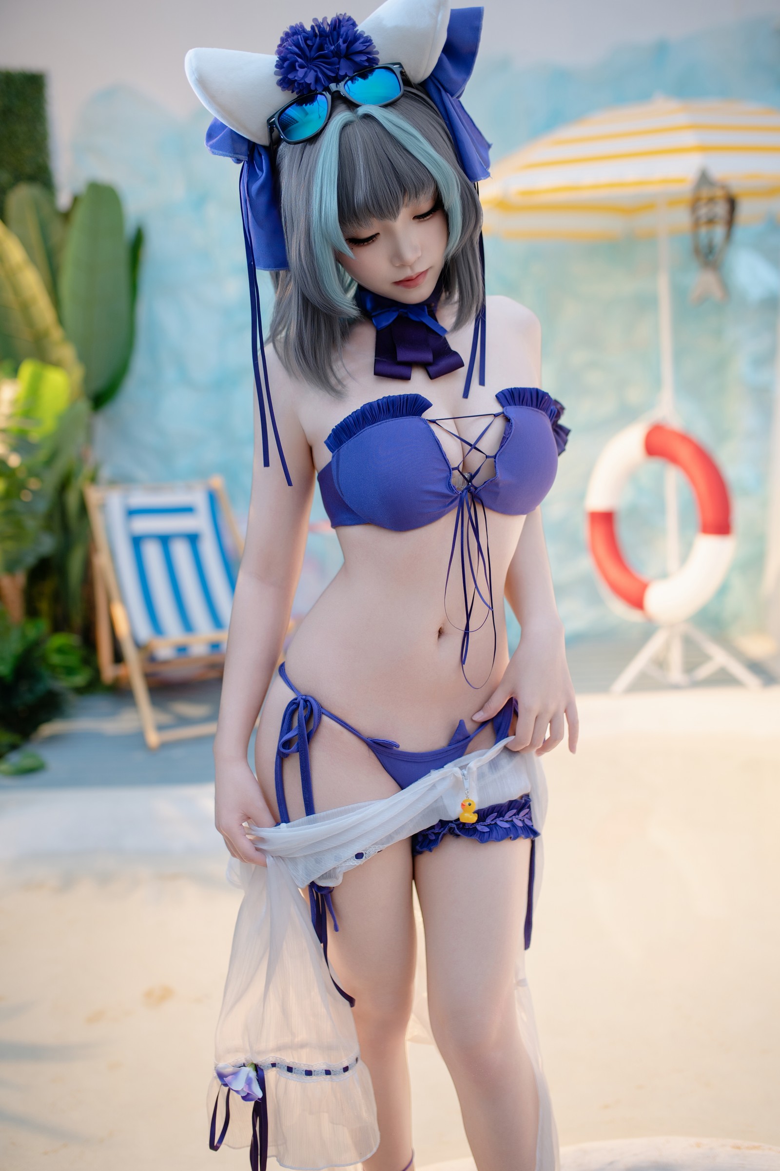 Bangni邦尼 – 泳装柴郡 Cosplay 高清写真集（86P-832MB）碧蓝航线插图4