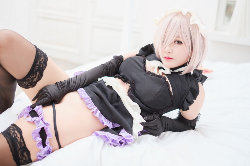MiMi Chan 玛修 Mash Kyrielight 女仆 Cosplay FGO 写真图集【15P-32.6M】插图4