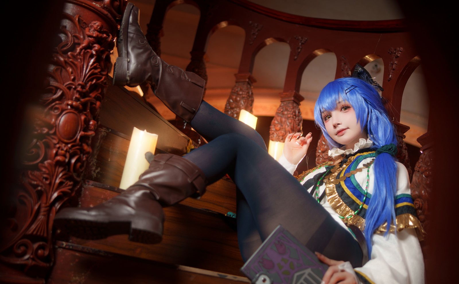 一千只猫薄禾写真 – 魔女·安洁 Cosplay 高清写真套图（18P / 234.4MB）插图3