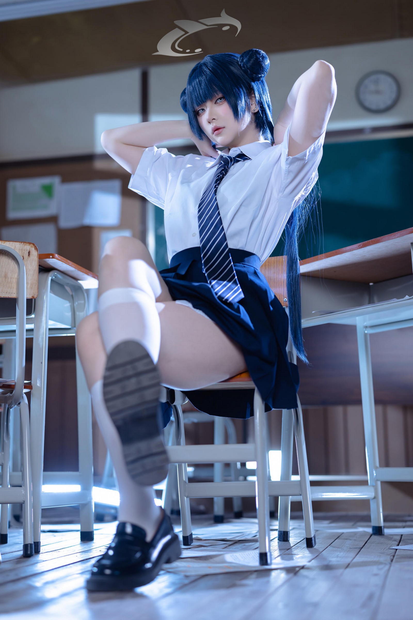 屿鱼 Yuyu 蔚蓝档案 妃咲 JK Cosplay 写真集（61P｜798MB）插图4