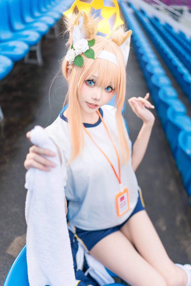 艾西Aiwest 碧蓝档案伊落玛丽体操服Cosplay写真图集 高清美图 44P (178MB)插图2