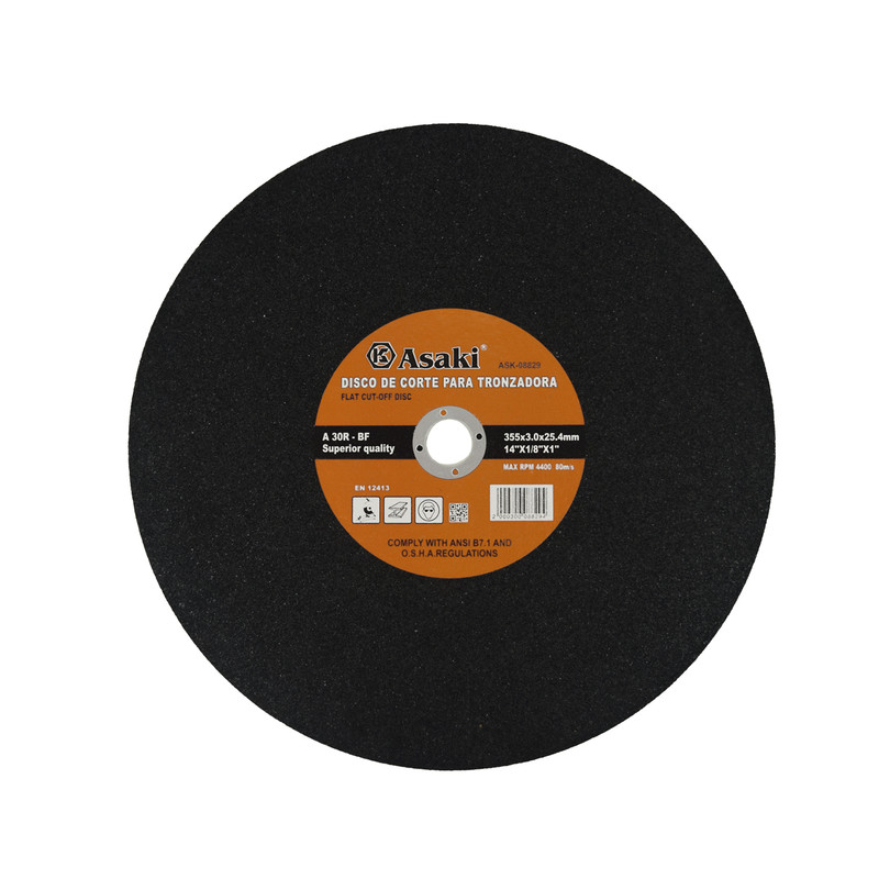 DISCO DE CORTE PARA TRONZADORA 14"X 1/8"X1" ASAKI