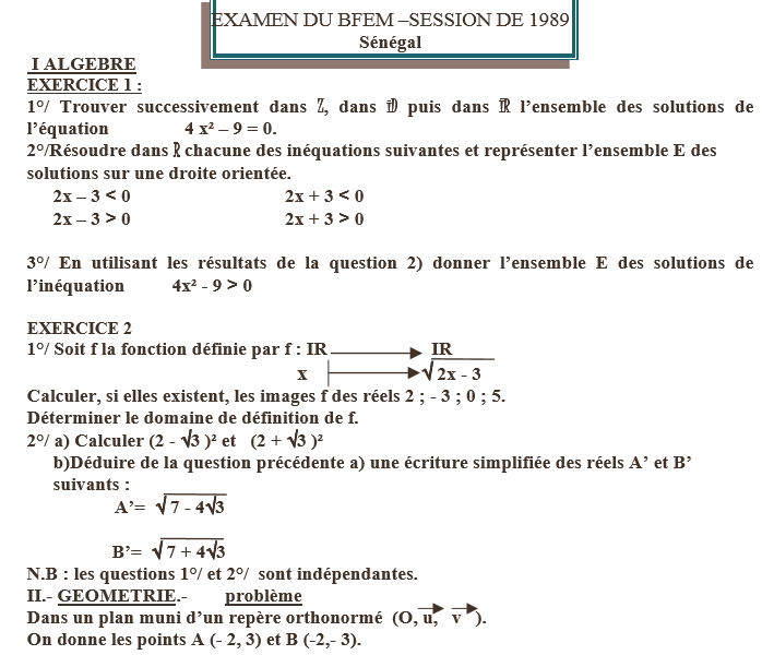 Mathématique les autoroutes brevet