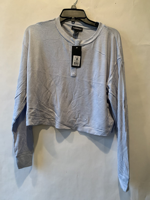 SWS ESSENTIALS LIGHT BLUE COMFORTABLE WAFFLE LONG SLEEVE SIZE L