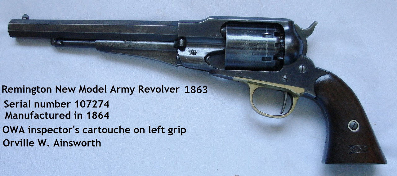 Remington New Model Army Revolver-SN 107274 manufactured in 1864  - Copy
