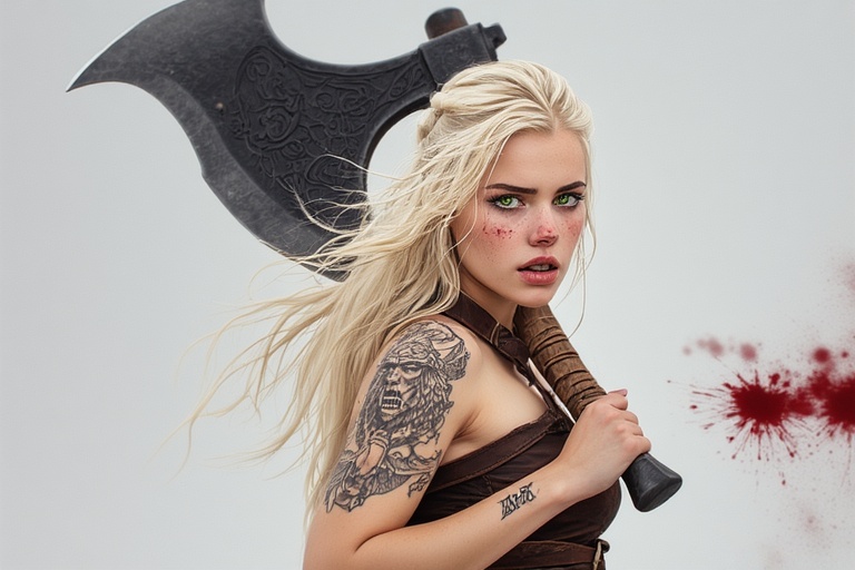 Viking-girl-holding-norse-axe-(22)