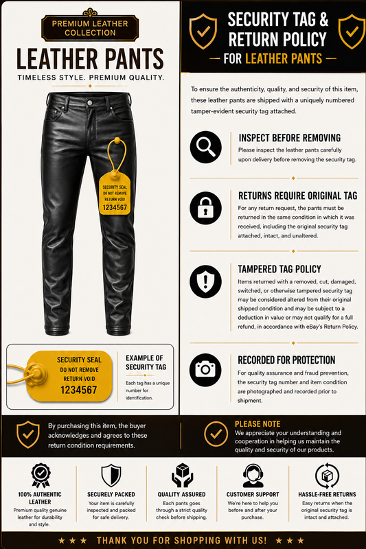 Security Tag & Return Policy