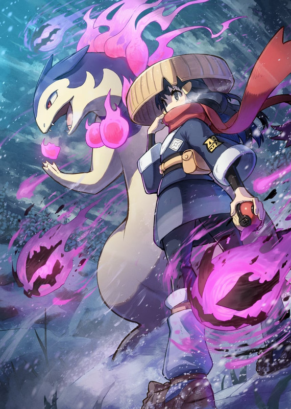 akari-and-hisuian-typhlosion-pokemon-and