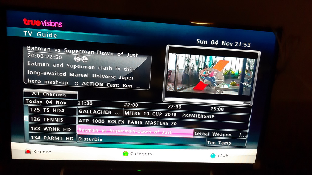 EPG synopsis for Batman vs Superman: 'Batman and Superman clash in this long-awaited Marvel Universe super hero mash-up'