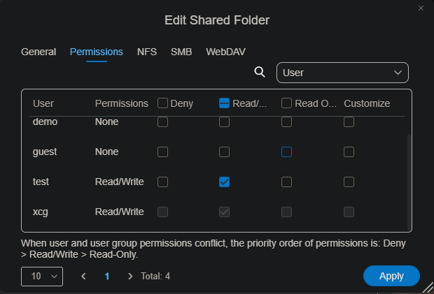 共享文件夹权限设置